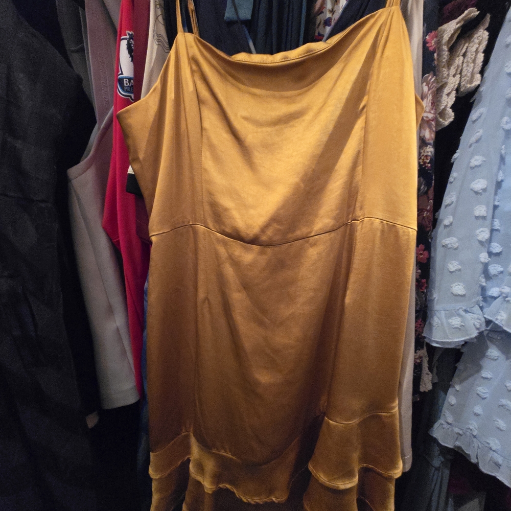 Lulu's Golden Mini Dress